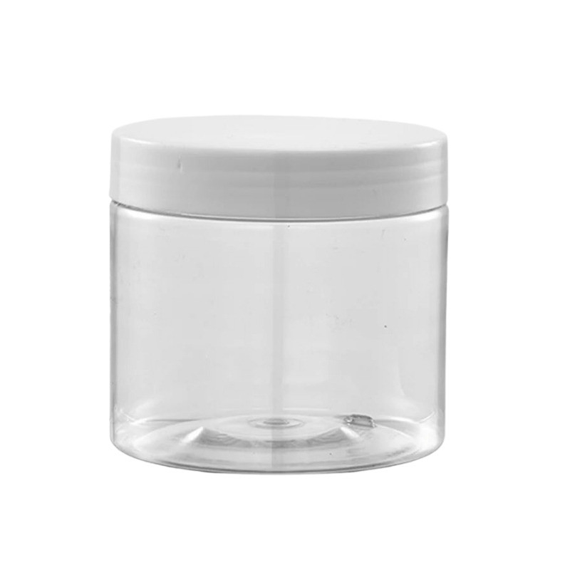 Transparent PET Plastic Food Jars Safety Customize Design For Snacks Storage